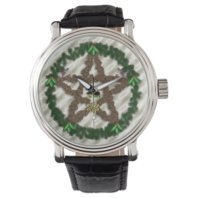 Yuletide Pentacle Horloge (Voorkant)