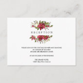 Yuletide | Poinsettia BRUILOFT Receptie Enclosure Informatiekaartje (Voorkant)