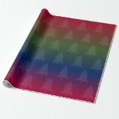 Yuletide Pride Dark Rainbow Holiday Tree Cadeaupapier (Uitgerold)