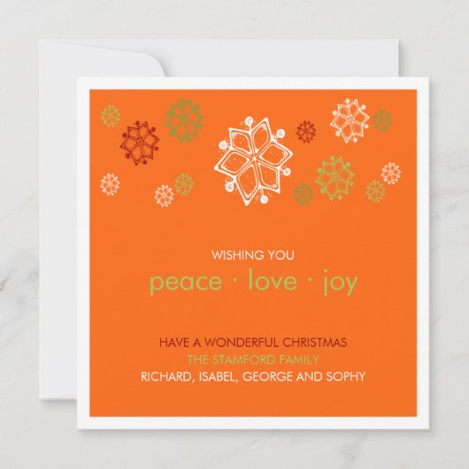 Yuletide Snowflake Scribbles : kerstkaart (Voorkant)
