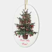 Yuletide Tree Christmas Oval Ornament (Links)
