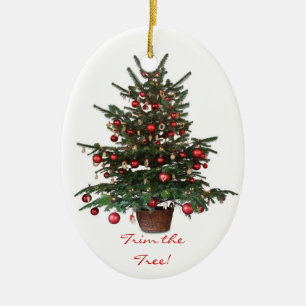 Yuletide Tree Christmas Oval Ornament