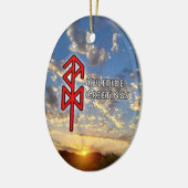 Yuletide Viking Rune Keramisch Ornament (Links)