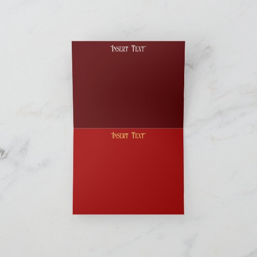 Yuletide weelde: Gouden draden van Kerstmis Feestdagen Kaart (Binnen)