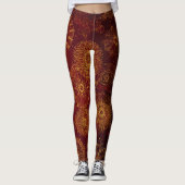 Yuletide weelde: Gouden draden van Kerstmis Leggings (Voorkant)
