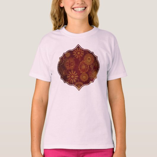 Yuletide weelde: Gouden draden van Kerstmis T-shirt (Voorkant)