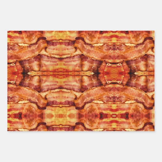 Yum Bacon Wrapping Paper Flat Sheet Set van 3 (Voorkant 3)