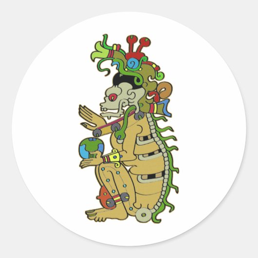 Yum Cimil Ronde Sticker (Voorkant)