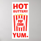 Yum Hot Buttery Popcorn Poster (Voorkant)