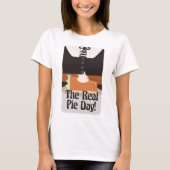 Yum Real Pie Day Funny Thanksgiving Cartoon T-shirt (Voorkant)