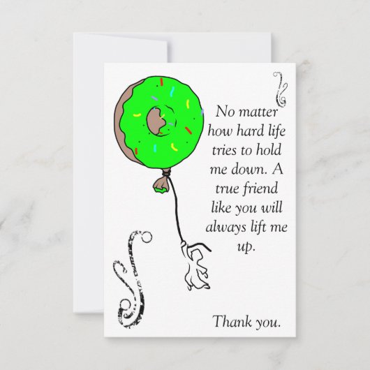 Yum-yum Donut Bedankkaart (Voorkant)