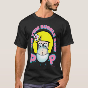 YUM YUM KAUWGOM MEISJE BLAAT BUBBEL RETRO 90'ER T-SHIRT