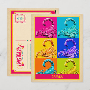 Yuma ansichtkaart Arizona Schorpioen Vintage Briefkaart