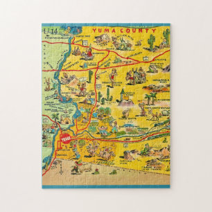 Yuma Arizona 11x14 Legpuzzelkaart Legpuzzel