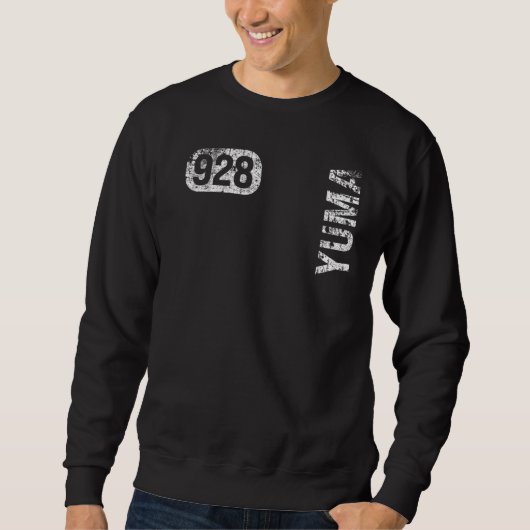 Yuma Arizona 928 Area Code Retro Trui (Voorkant)