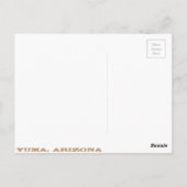 Yuma, Arizona Briefkaart (Achterkant)