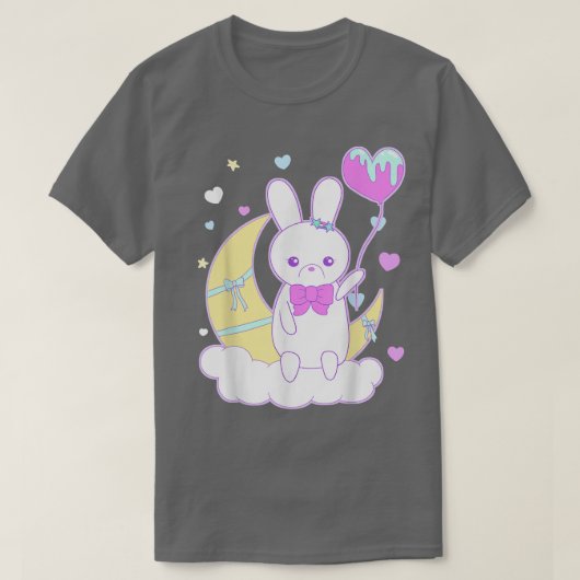 Yume Kawaii Mode Nu Pastel Gothic Big Bunny T-shirt (Design voorkant)