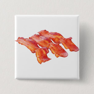 Yummy Bacon Vierkante Button 5,1 Cm
