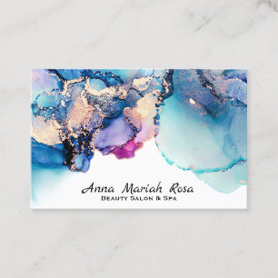 *~* Yummy Bold Abstract Turquoise Blauwgroen Gold Visitekaartje
