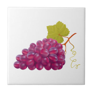 Yummy Bunch of Red Grapes Tegeltje
