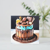 Yummy Candy Chocolade Cake Persoonlijk  (Staand voorkant)
