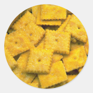 Yummy Cheese crackers Ronde Sticker