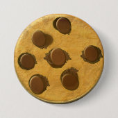 Yummy Chocolate Chip Cookie Ronde Button 7,6 Cm (Voorkant)