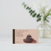 Yummy Chocolate Theme Professional Visitekaartje (Staand voorkant)