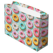 Yummy cream donuts blue groot cadeauzakje (Achterkant Gekanteld)
