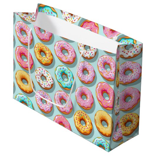 Yummy cream donuts blue groot cadeauzakje (Voorkant Gekanteld)