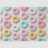 Yummy cream donuts blue tissuepapier (Voorkant)