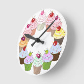 Yummy cupcakes horloge de cuisine (Angle)