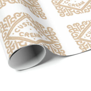 Yummy custard crème koekjes cadeaupapier