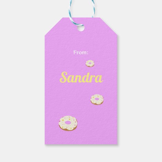 Yummy donut cadeaulabel (Achterkant)