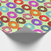 Yummy Donut Pattern Wrapping Papier (Hoek)
