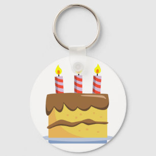 Yummy Food - Birthday Cake Sleutelhanger