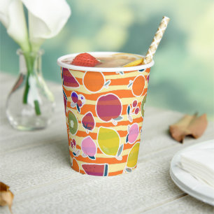 Yummy Fruits Papieren Bekers