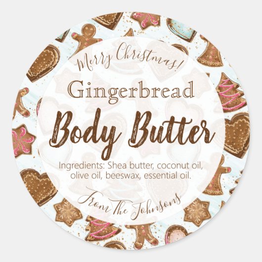 Yummy Gingerbrood Scented Body Butter Labels (Voorkant)
