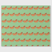 Yummy Hot Dog Food Wrapping Paper Cadeaupapier (Vlak)