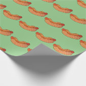 Yummy Hot Dog Food Wrapping Paper Cadeaupapier (Hoek)