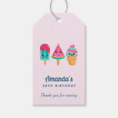 Yummy Ice Cream Trio Zomer Vibe Bedankt Cadeaulabel (Voorkant)