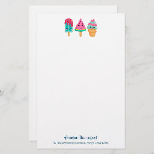 Yummy Ice Cream Trio Zomer Vibe Briefpapier