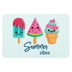 Yummy Ice Cream Trio Zomer Vibe Magneet