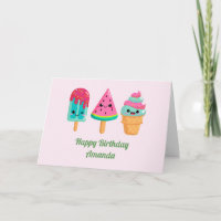 Yummy Ice Cream Trio Zomer Vibe Verjaardag