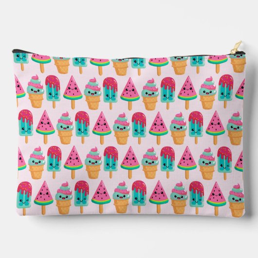 Yummy Ice Cream Trio Zomerpatroon Etui (Achterkant)