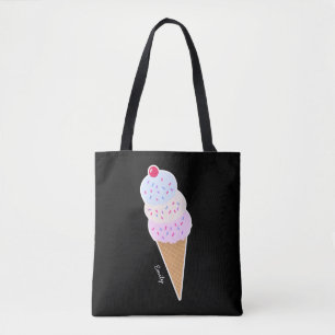 Yummy Icecream Cone Gepersonaliseerde Canvas tas