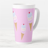 Yummy Icecream Cone Mug Latte Personnalisé (Angle droit)