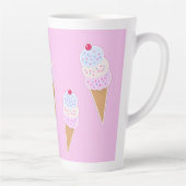 Yummy Icecream Cone Mug Latte Personnalisé (Droite)