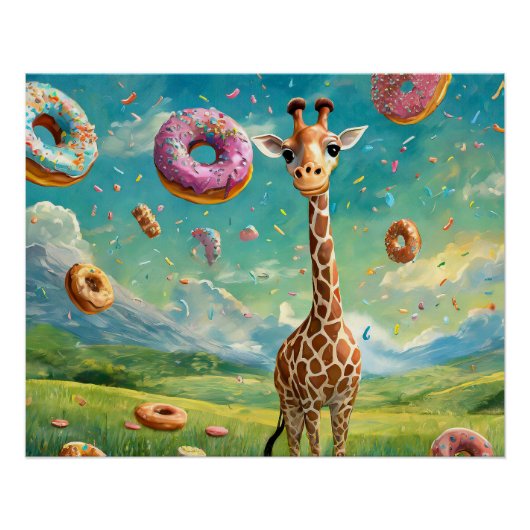 Yummy - Ik hou van donuts Perfect Poster (Voorkant)
