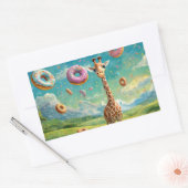 Yummy - Ik hou van donuts Rechthoekige Sticker (Envelop)